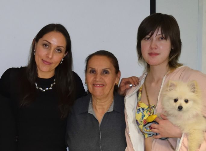 Dr_ Jael Miranda-Guzman with her mother and daughter at her PhD graduation.